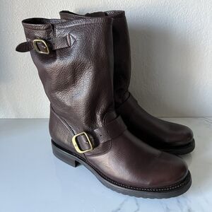 Frye Women’s Veronica Short Slouchy Boot Size 8 Dark Brown